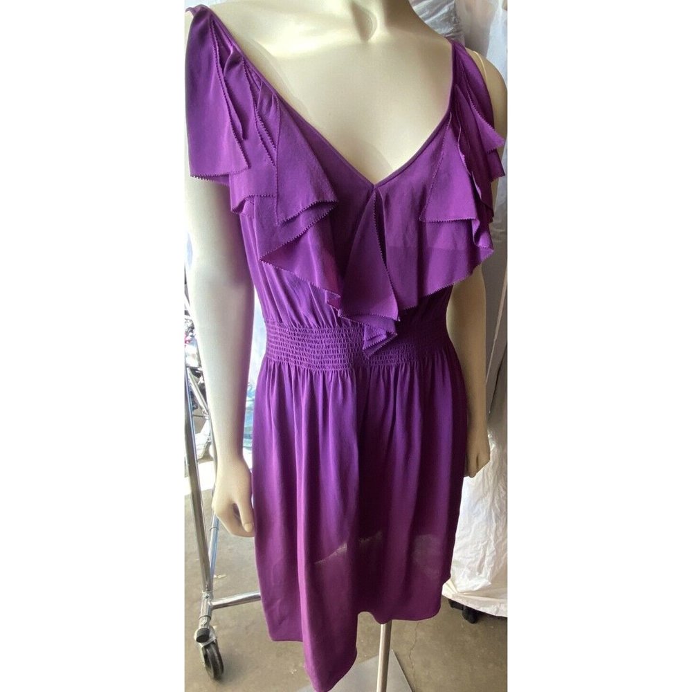 Rebecca Taylor Flirt with me Dress Flutter Purple Whimsical Party Sleeveless 4